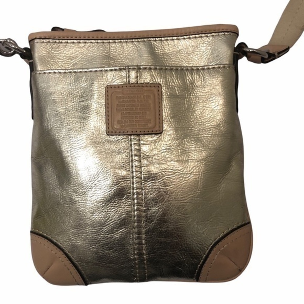 Coach metallic swingpack crossbody bag